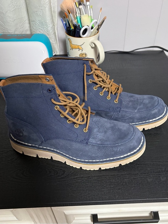 Timberland Other - Timberland Men’s Navy Suede & Canvas Lace-Up Boots size 8 NWOT